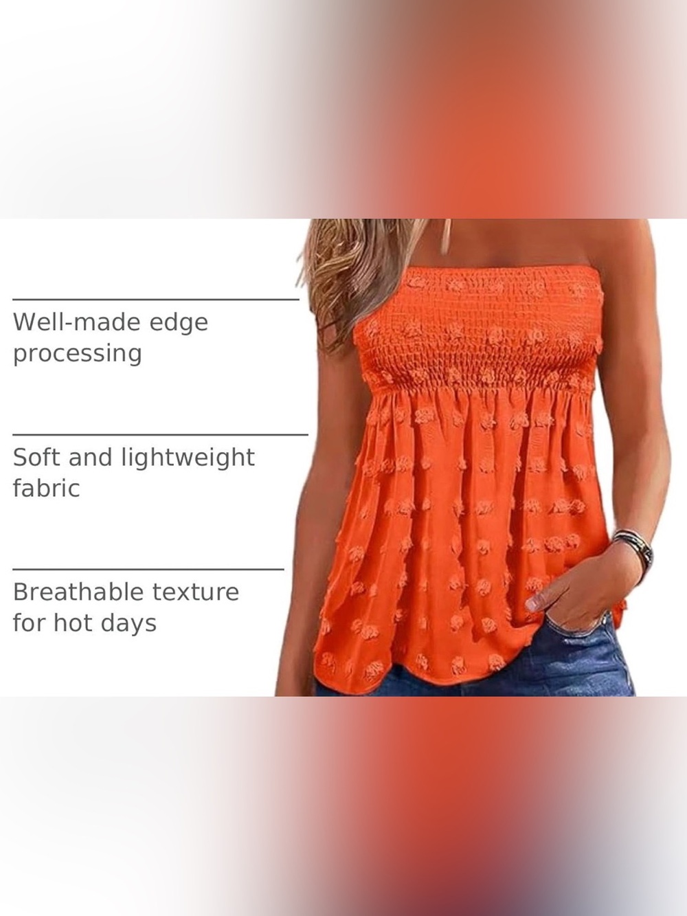 Flamingals Women's Tube Tops Strapless Flowy sexy Tank Tops xs ps1-27 - Picture 3 of 9
